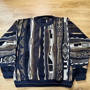 Vtg PROTEGE by Tag Men’s XL Sweater Coogi Style 3D Textured Novelty Made In USA
